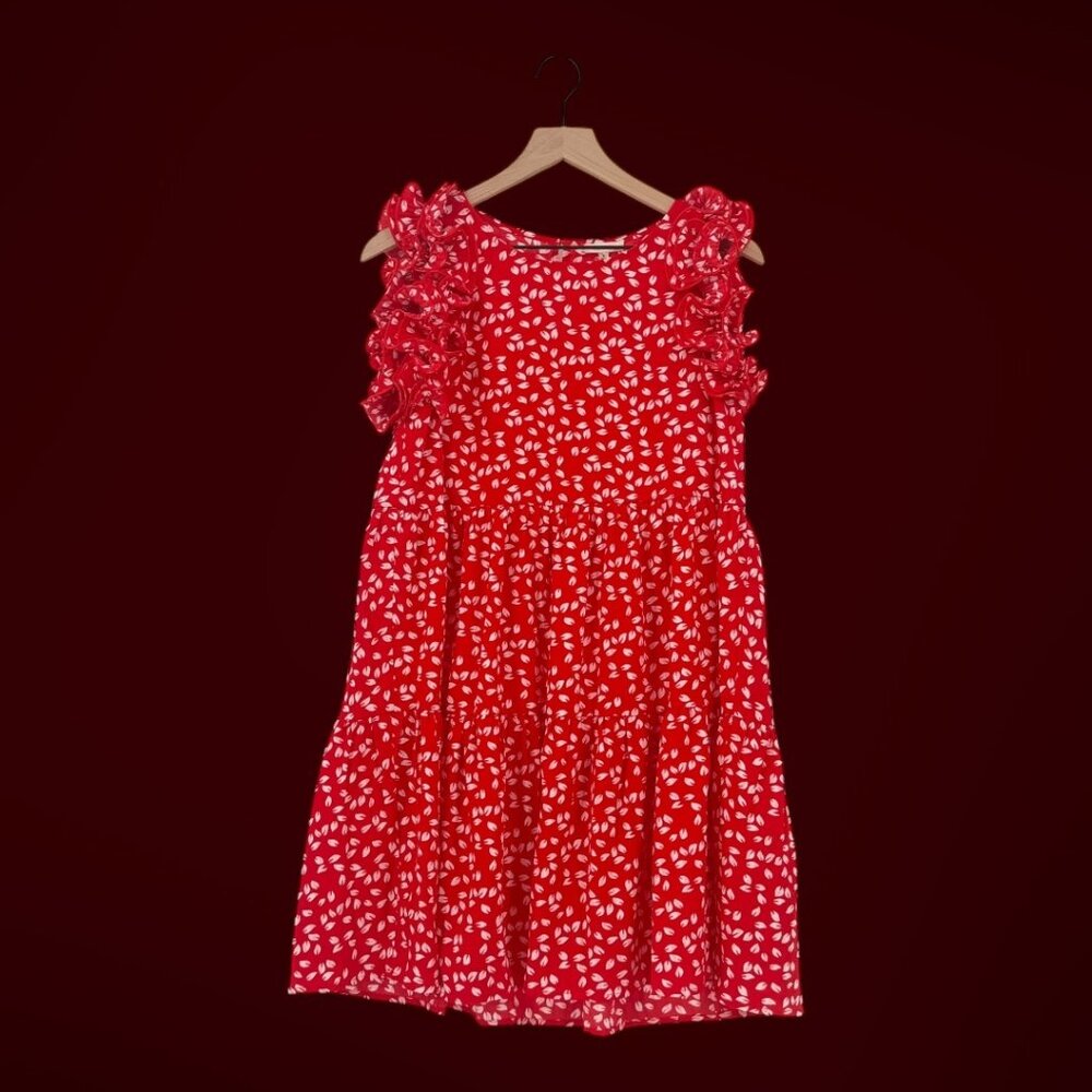 NWT JODIFL Layla Red Tiered Mini‎ Dress Size M